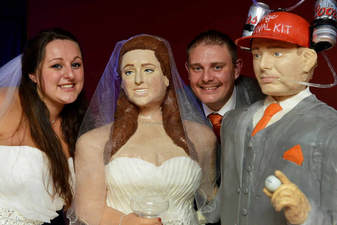 Life size Bride and Groom Wedding Cakes